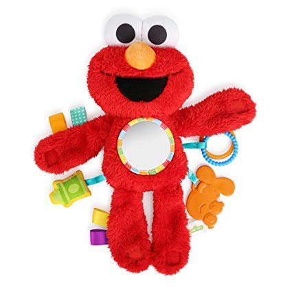 Sesame Street Elmo Travel Buddy On-The-Go Plush Take-Along Toy, Ages 0-12 Months