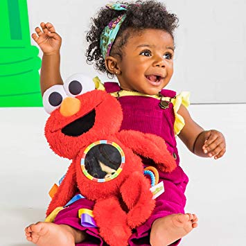 Sesame Street Elmo Travel Buddy On-The-Go Plush Take-Along Toy, Ages 0-12 Months